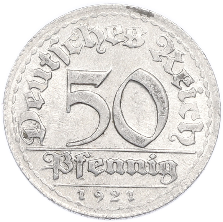 50 пфеннигов 1921 года D Германия — Фото №1