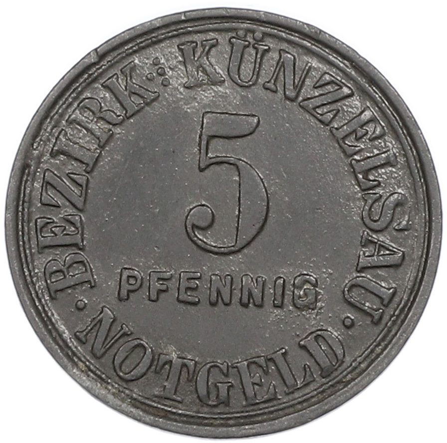 5 пфеннигов 1917 года Германия — район Кюнцельзау (Нотгельд) — Фото №2
