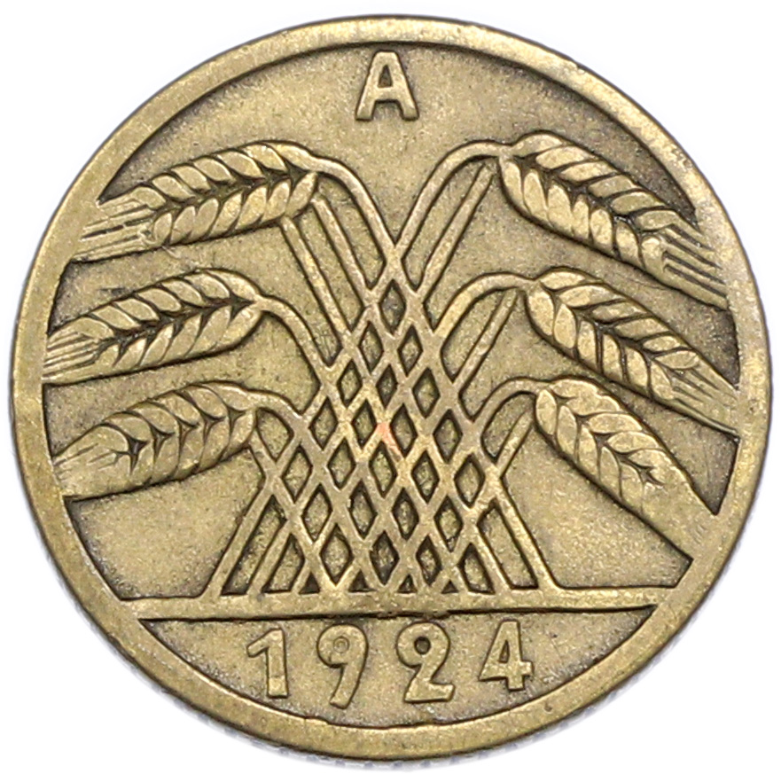 5 рентенпфеннигов 1924 года A Германия — Фото №1