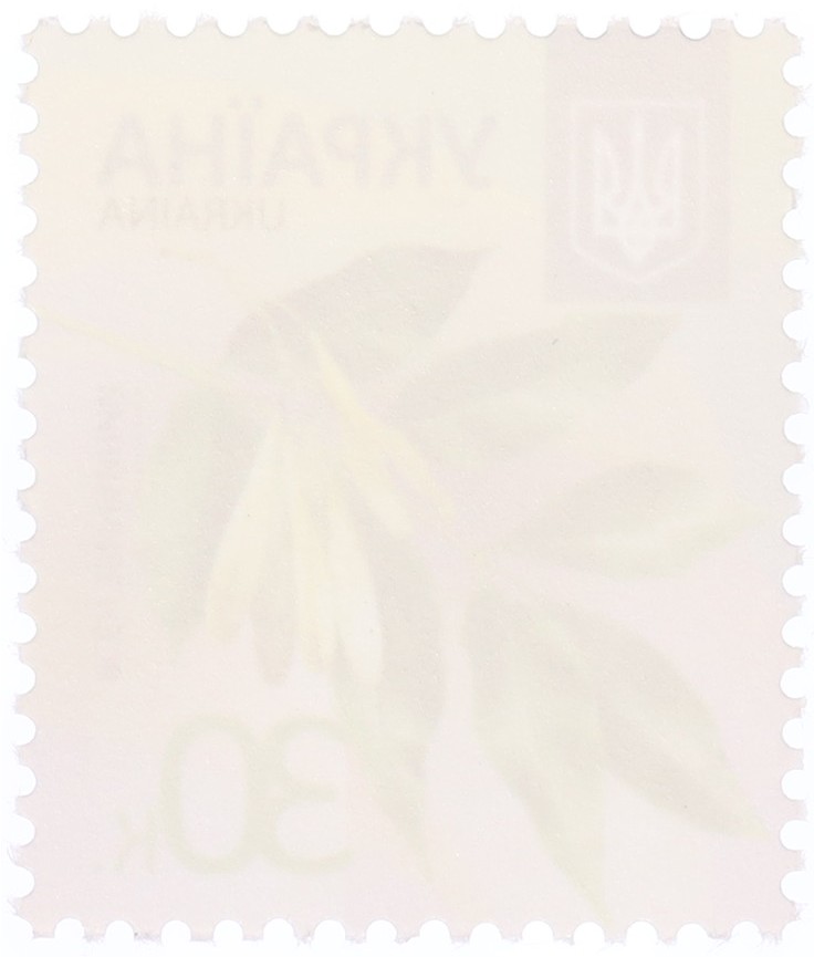 Почтовая марка 30 копеек 2013 года Украина «Деревья» — Фото №2