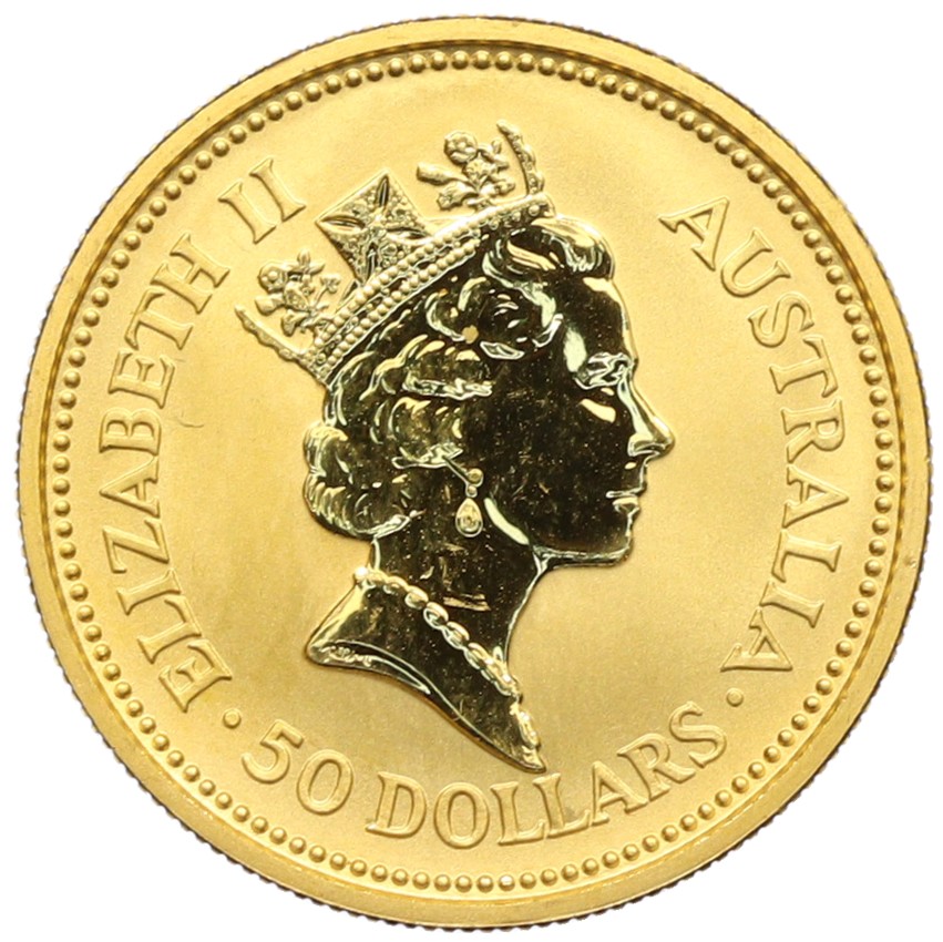 50 долларов 1992 года Австралия «Австралийский самородок — Кенгуру» — Фото №2