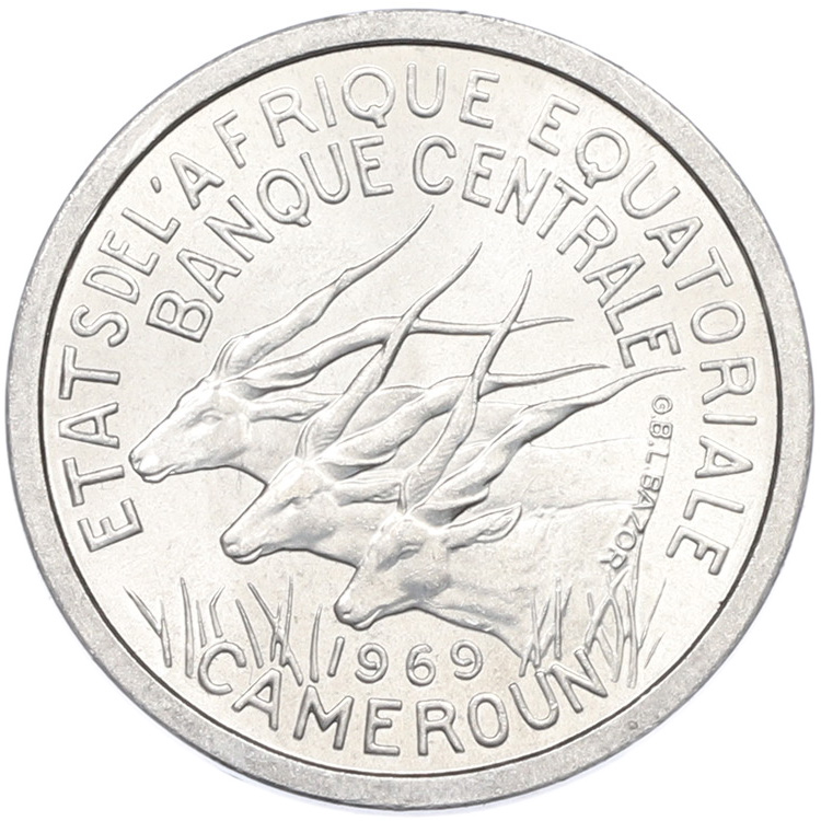 1 франк 1969 года Экваториальная Африка (Камерун) — Фото №1