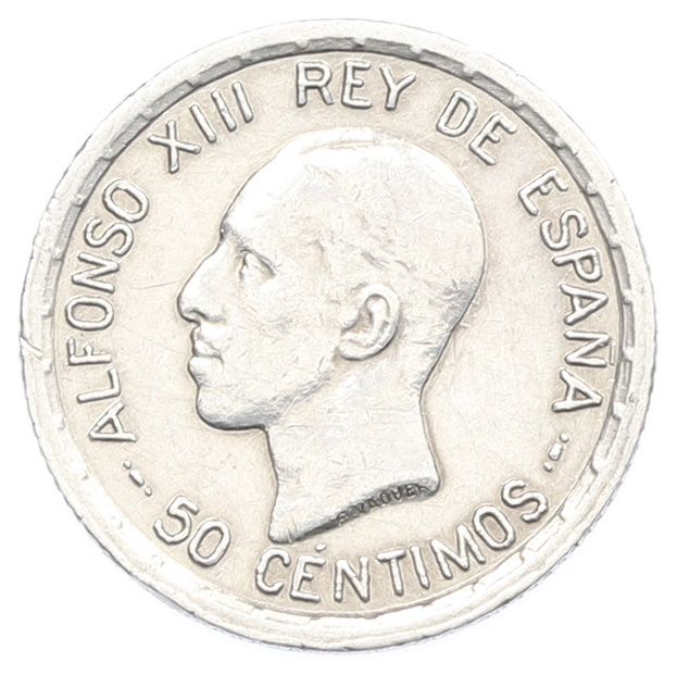 50 сентимо 1926 года Испания — Фото №1