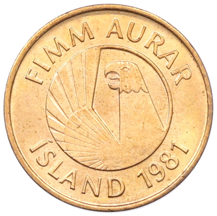 5 эйре 1981 года Исландия — Фото №2