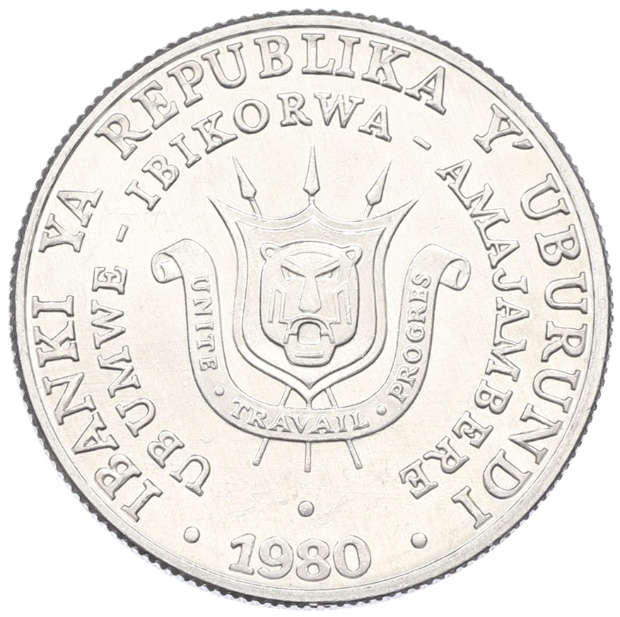 5 франков 1980 года Бурунди — Фото №1