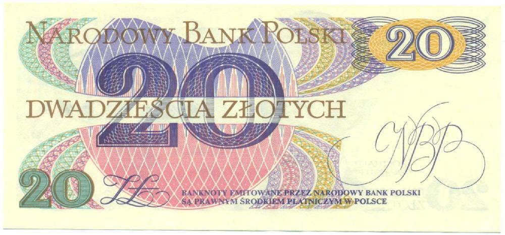 20 злотых 1982 года Польша — Фото №2