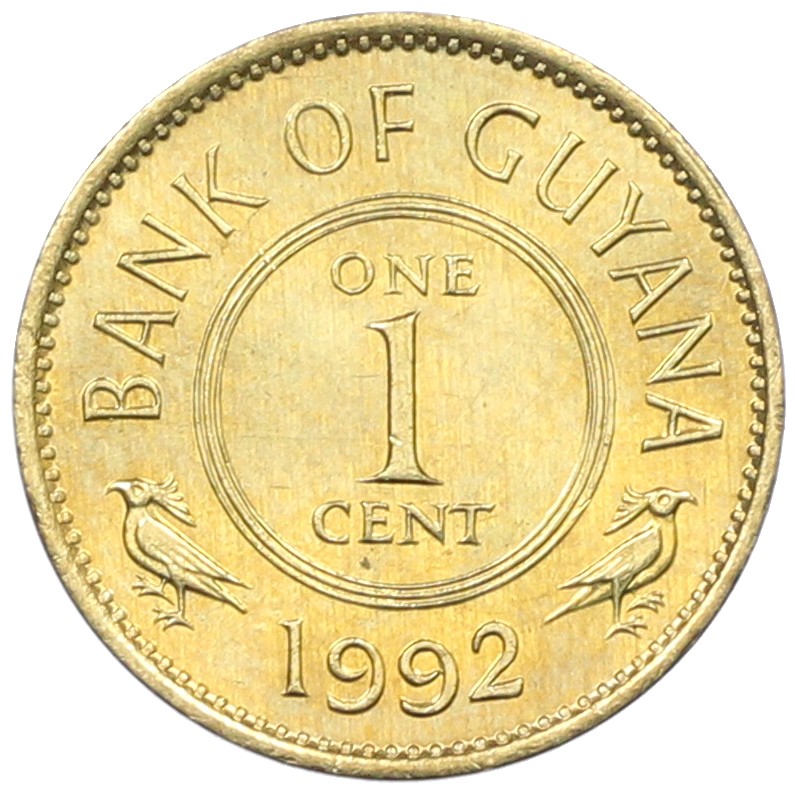 1 цент 1992 года Гайана — Фото №1
