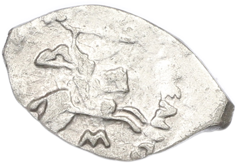 Денга 1462-1505 года Иван III Васильевич — М (Чекан Новгорода) — Фото №1