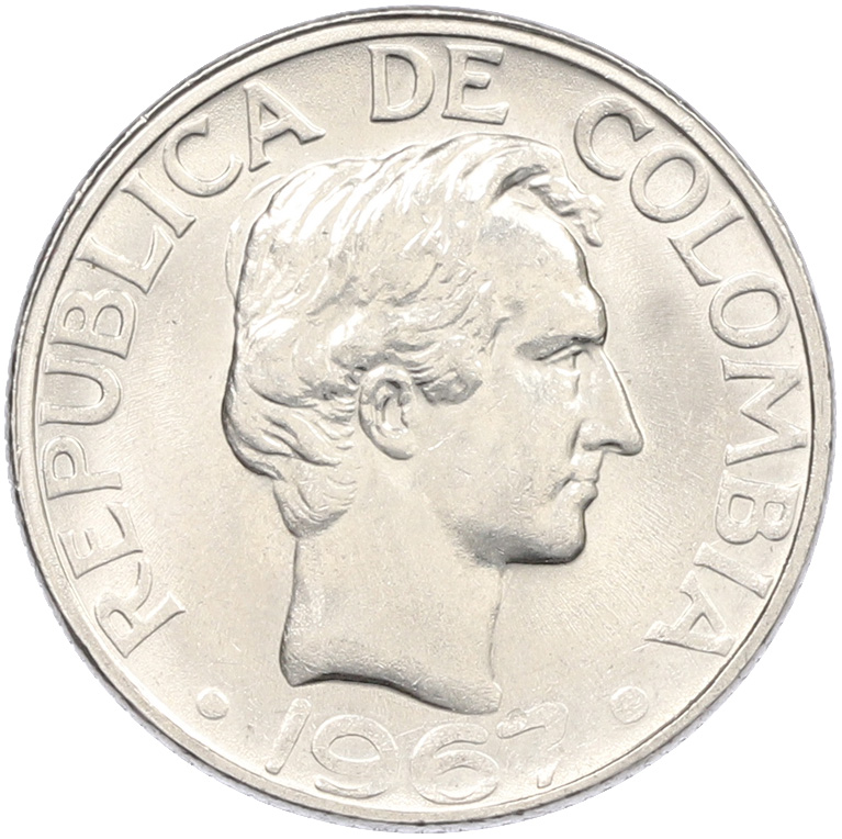 20 сентаво 1967 года Колумбия — Фото №1