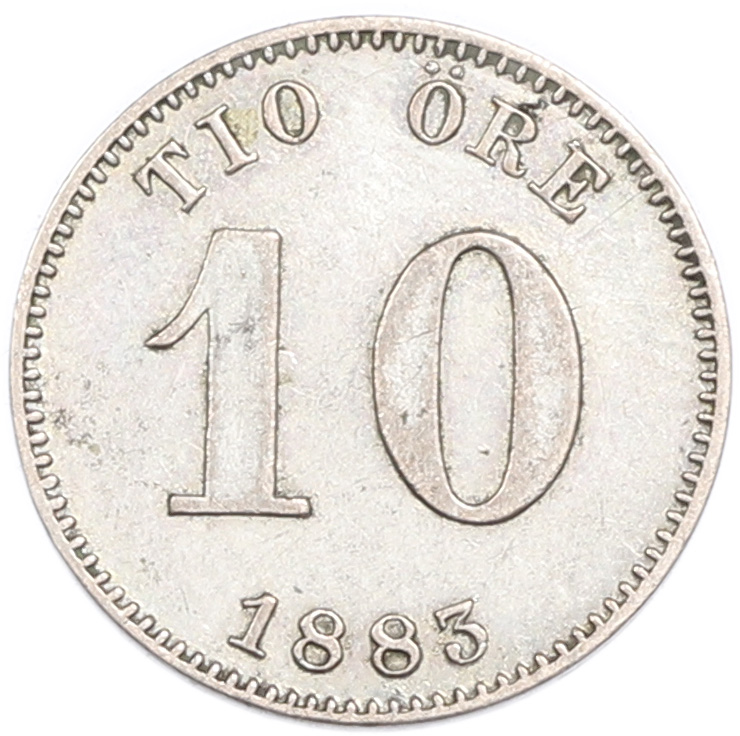 10 эре 1883 года Швеция — Фото №1