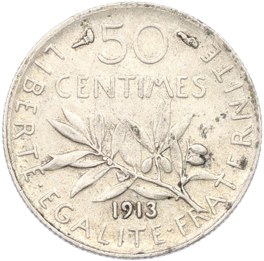 50 сантимов 1913 года Франция — Фото №1