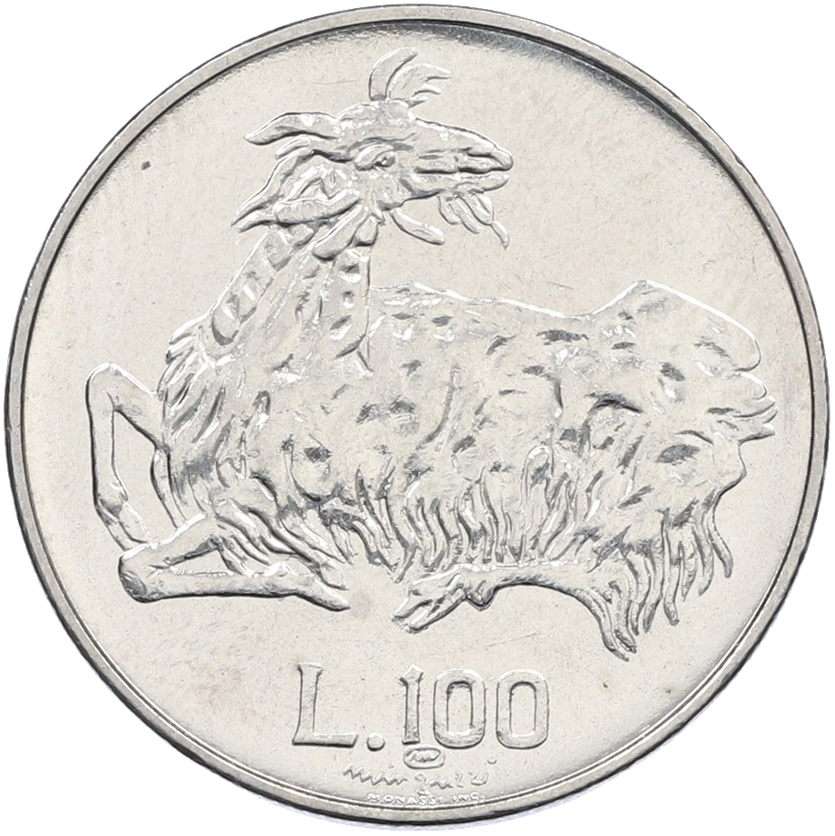 100 лир 1974 года Сан-Марино — Фото №1