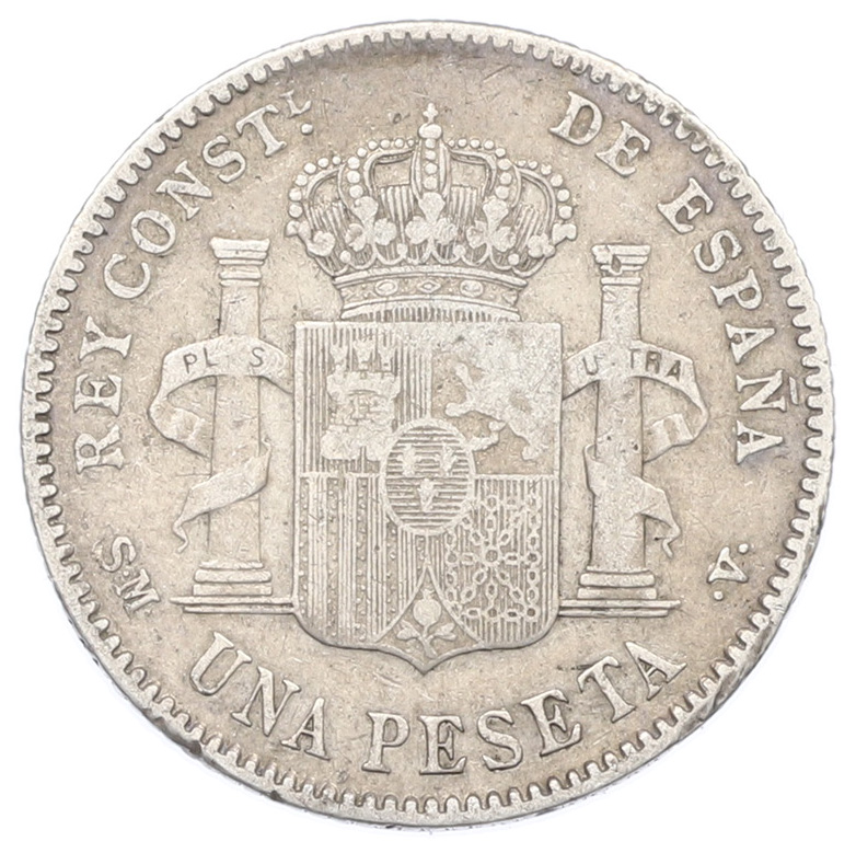 1 песета 1900 года Испания — Фото №2