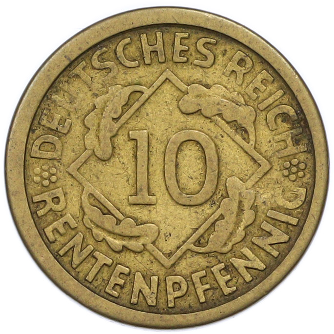 10 рентенпфеннигов 1924 года A Германия — Фото №2