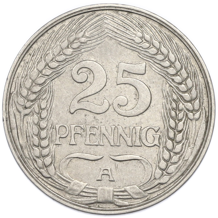 25 пфеннигов 1911 года A Германия — Фото №2