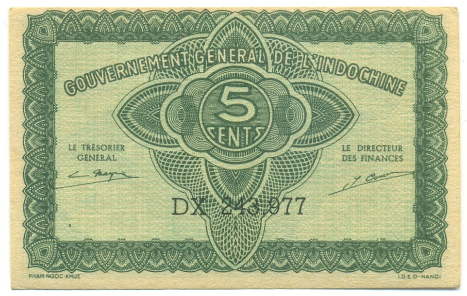 5 центов 1942 года Французский Индокитай — Фото №1