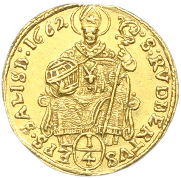 1/4 дуката 1662 года Зальцбург — Фото №1