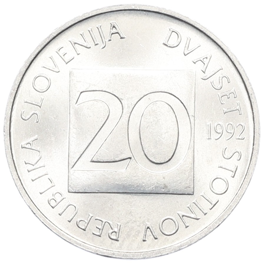 20 стотинов 1992 года Словения — Фото №2