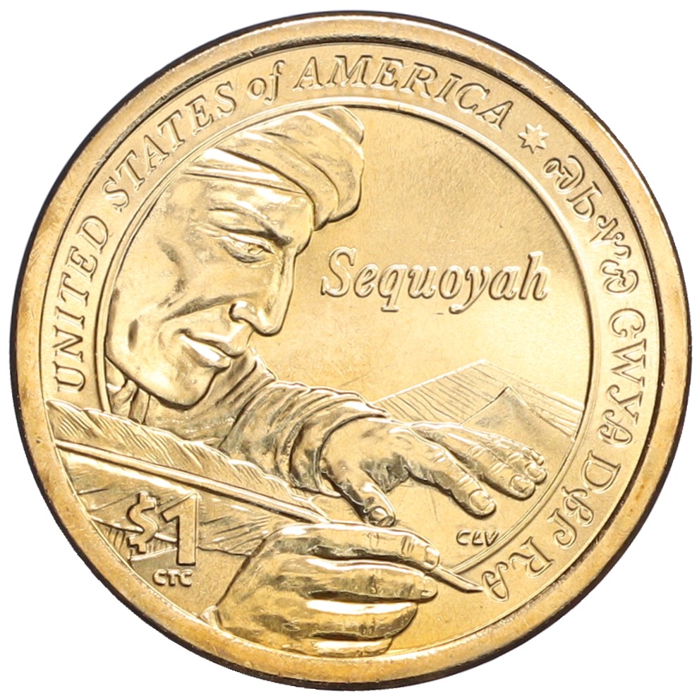 1 доллар 2017 года D США «Коренные американцы (Сакагавея) — Секвойя» — Фото №1