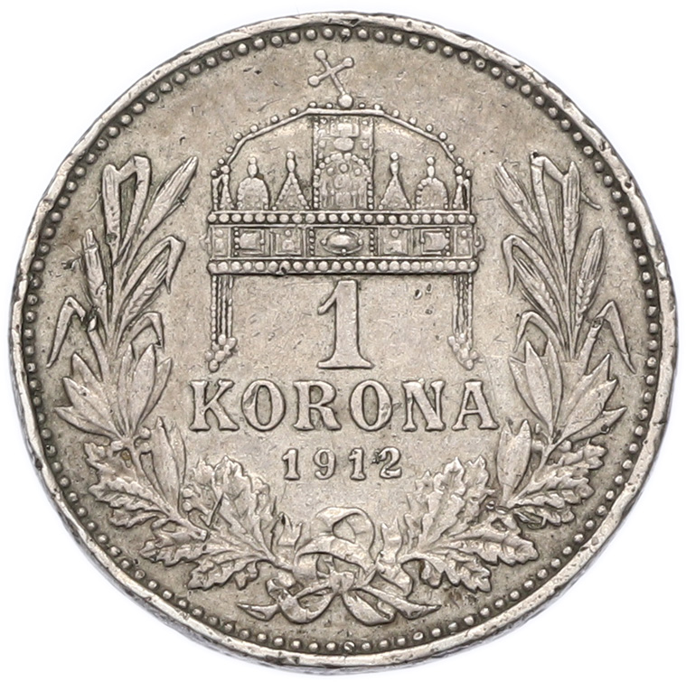 1 крона 1912 года Венгрия — Фото №1