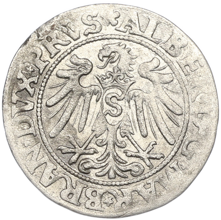 1 грош 1534 года Пруссия (Альбрехт Бранденбург-Ансбахский) — Фото №2