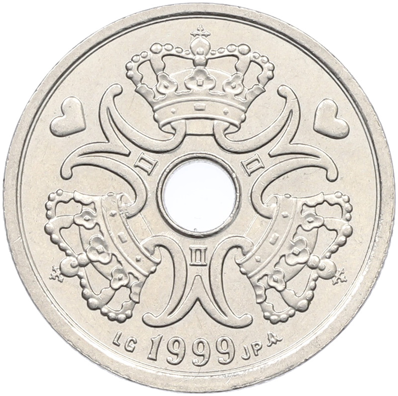 2 кроны 1999 года Дания — Фото №1