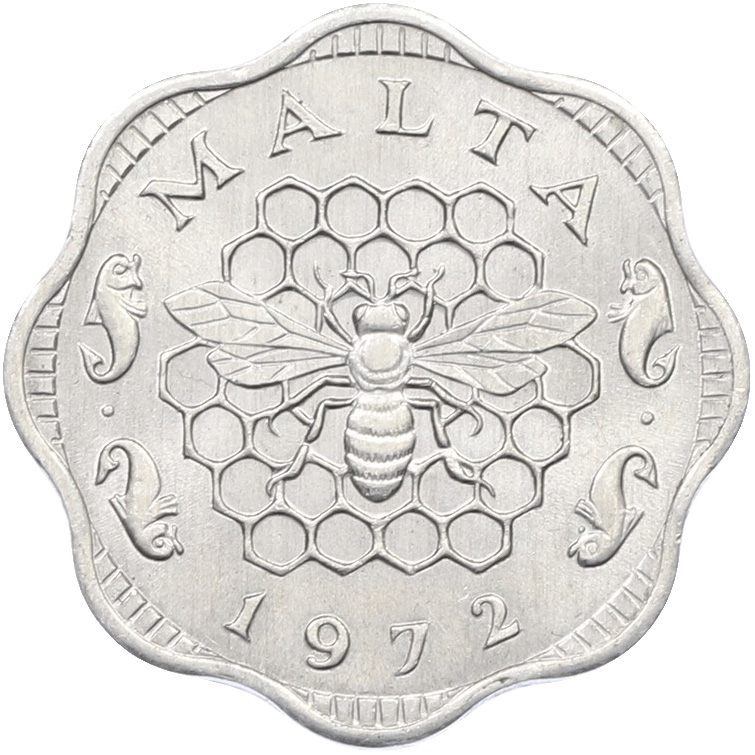 3 милса 1972 года Мальта — Фото №1