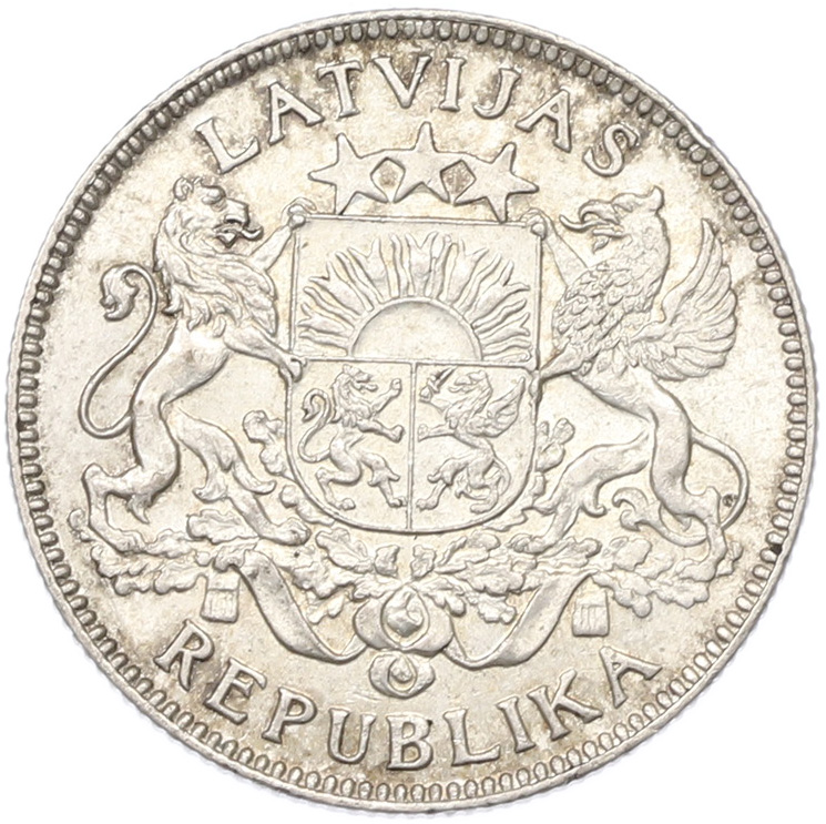 1 лат 1924 года Латвия — Фото №2