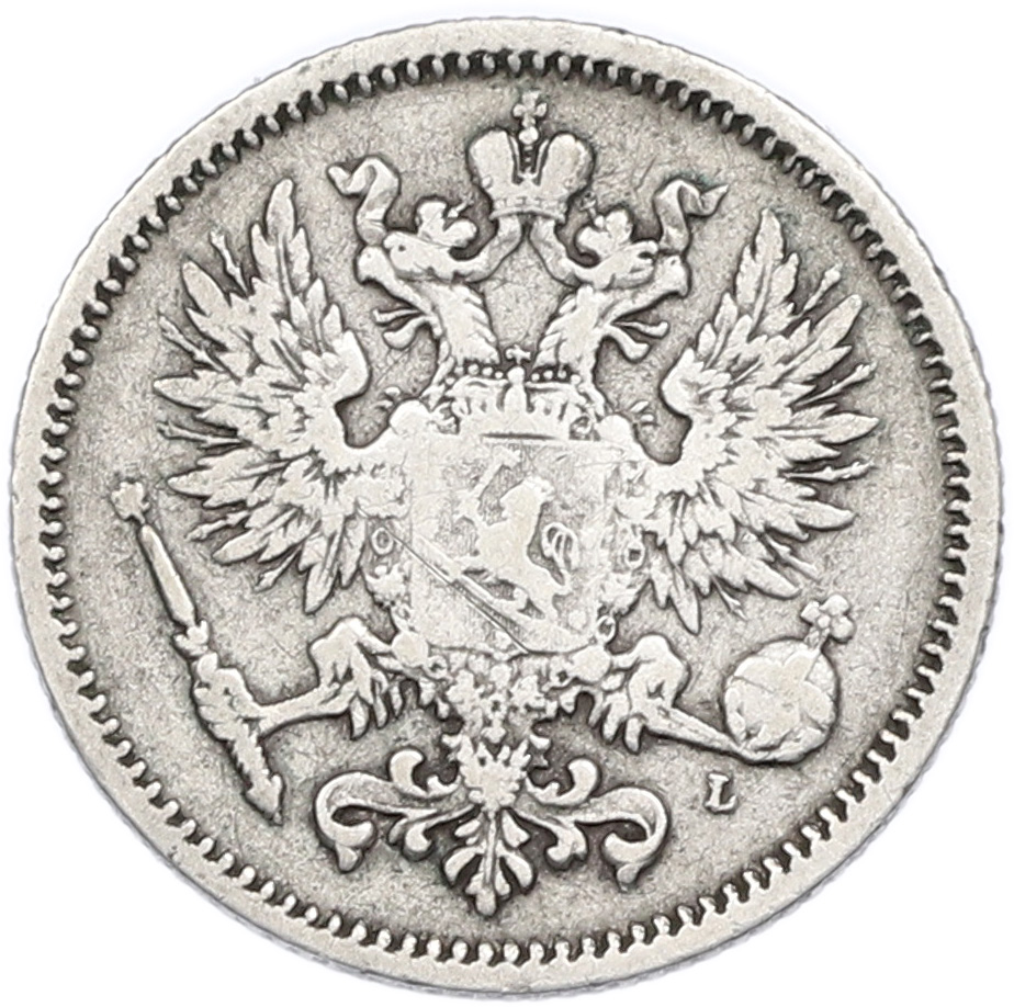 50 пенни 1890 года Русская Финляндия — Фото №2