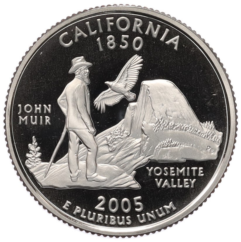 1/4 доллара (25 центов) 2005 года S США «Штаты и территории — Калифорния» — Фото №1