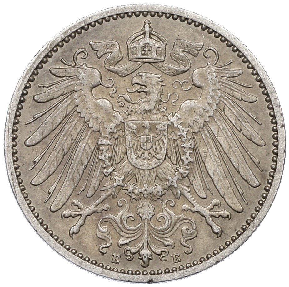 1 марка 1910 года Е Германия — Фото №2
