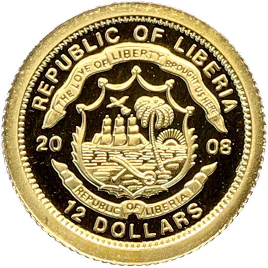 12 долларов 2008 года Либерия «Страны Европы — Нидерланды» — Фото №2