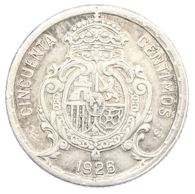 50 сентимо 1926 года Испания — Фото №2