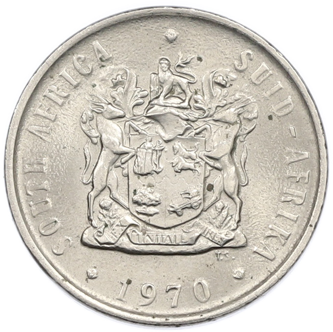 10 центов 1970 года ЮАР — Фото №2