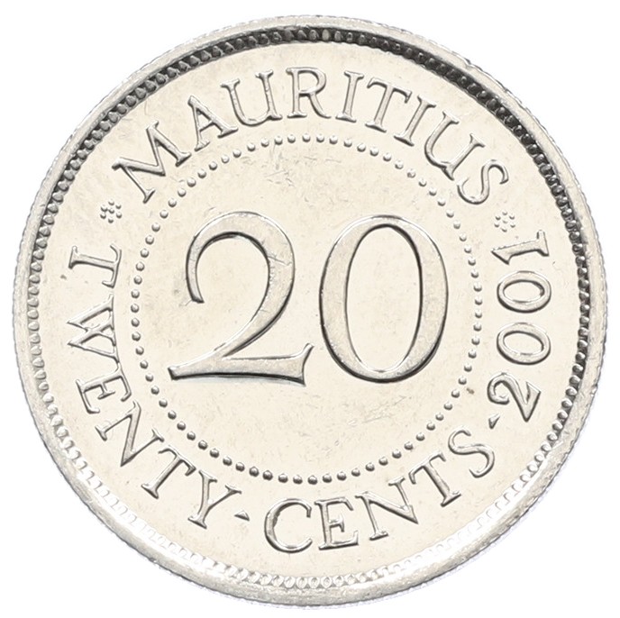 20 центов 2001 года Маврикий — Фото №1