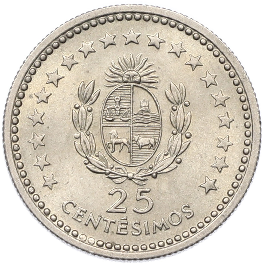 25 сентесимо 1960 года Уругвай — Фото №1
