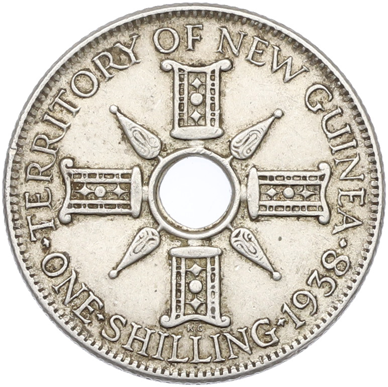 1 шиллинг 1938 года Британская Новая Гвинея — Фото №1