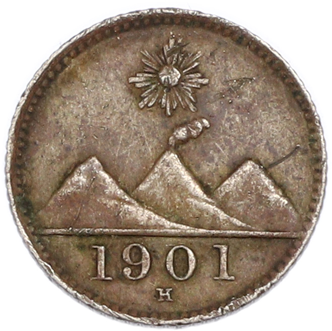 1/4 реала 1901 года Гватемала — Фото №2