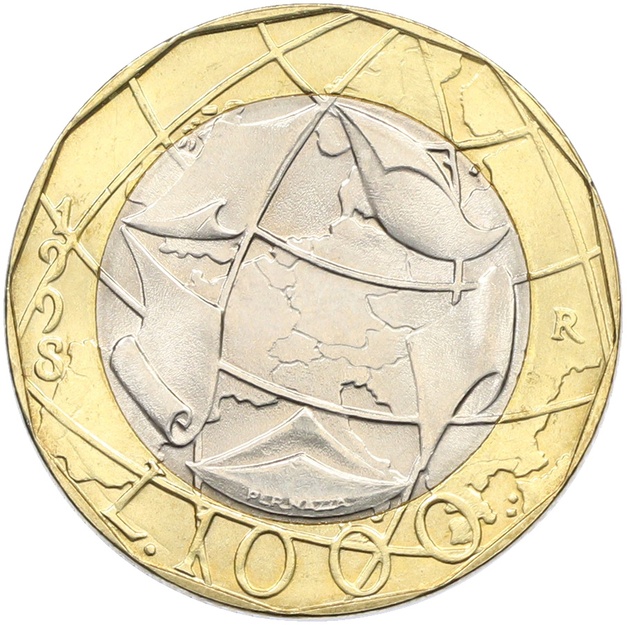 1000 лир 1998 года Италия — Фото №1