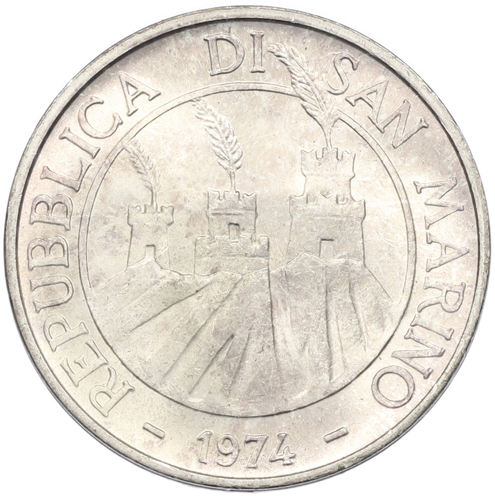 500 лир 1974 года Сан-Марино — Фото №2