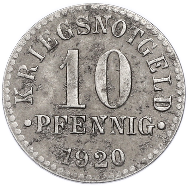 10 пфеннигов 1920 года Германия — герцогство Брауншвейг (Нотгельд) — Фото №2