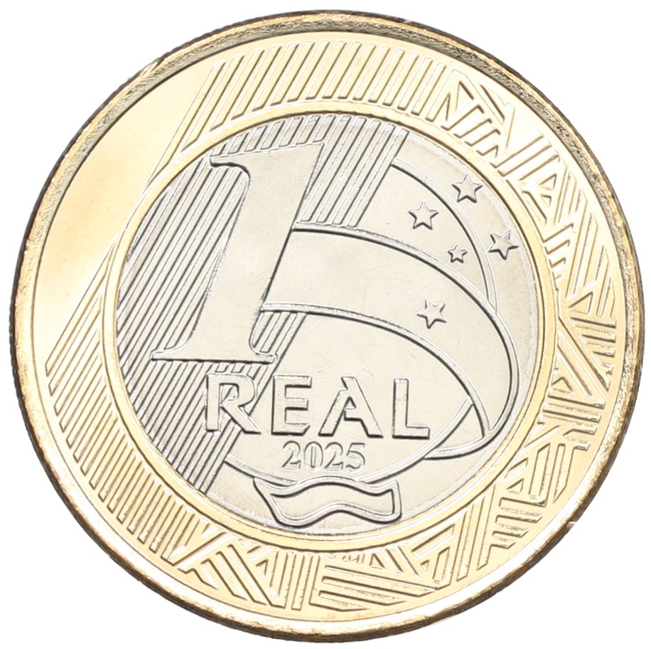 1 реал 2025 года Бразилия «60 лет Центральному банку» — Фото №2