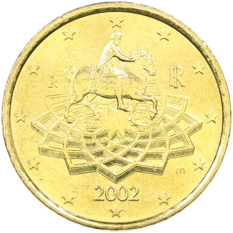 50 евроцентов 2002 года Италия — Фото №1
