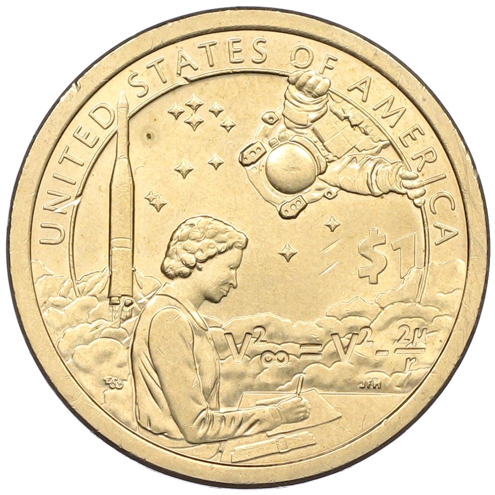 1 доллар 2019 года (Р) США «Коренные американцы (Сакагавея) — Индейцы в космической программе» — Фото №1