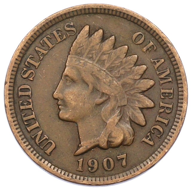 1 цент 1907 года США — Фото №1