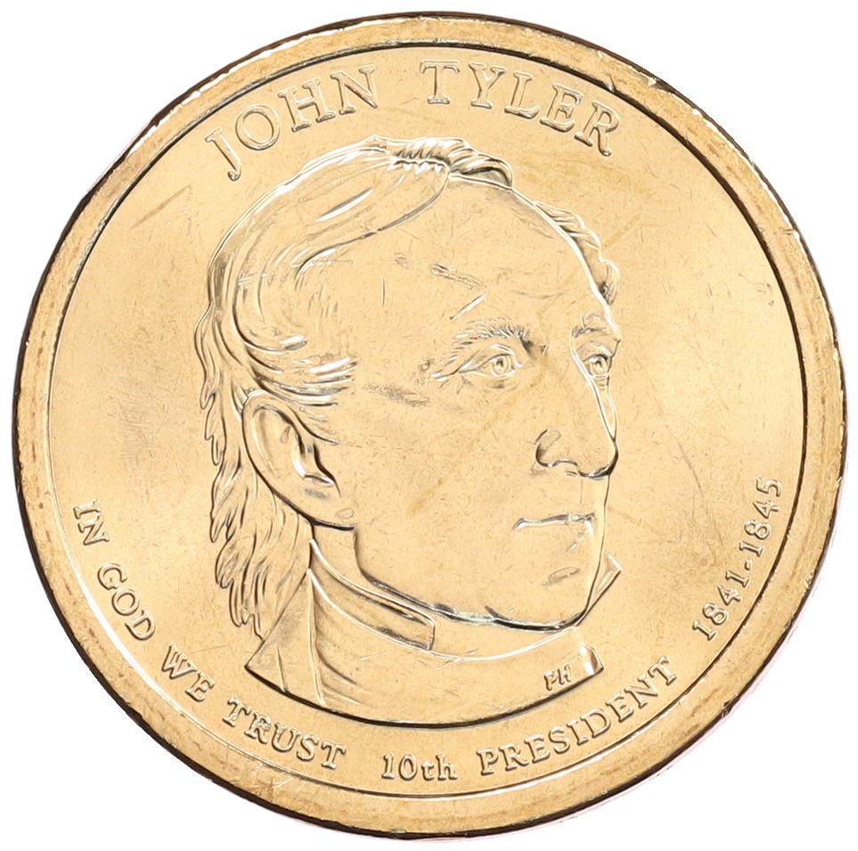 1 доллар 2009 года Р США «10-й президент США Джон Тайлер» — Фото №1