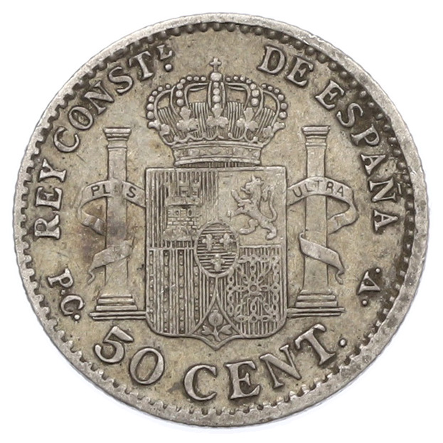 50 сентимо 1904 (10) года Испания — Фото №2