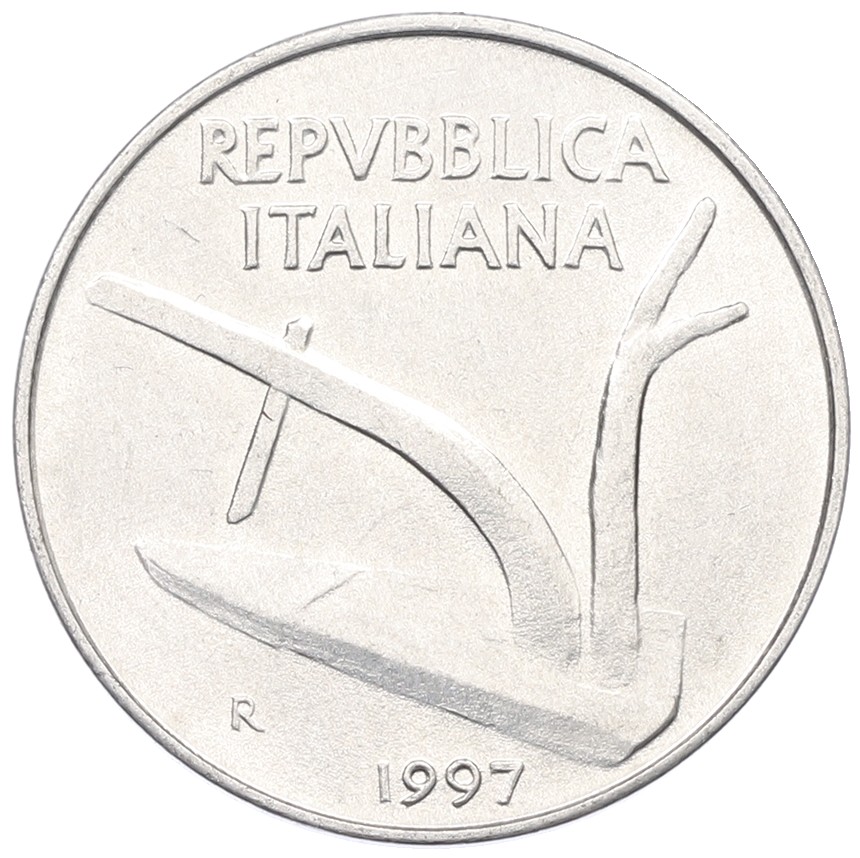 10 лир 1997 года Италия — Фото №1