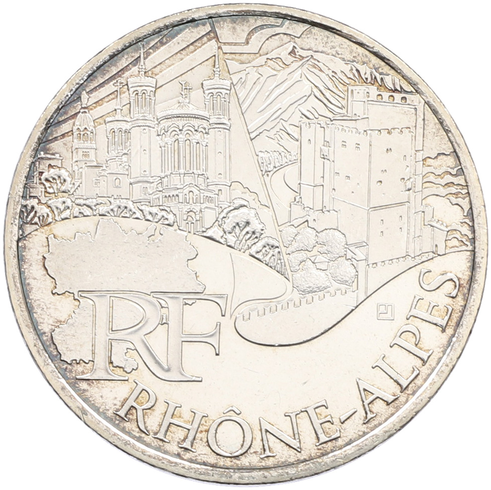 10 евро 2011 года Франция «Регионы Франции — Рона-Альпы» — Фото №1