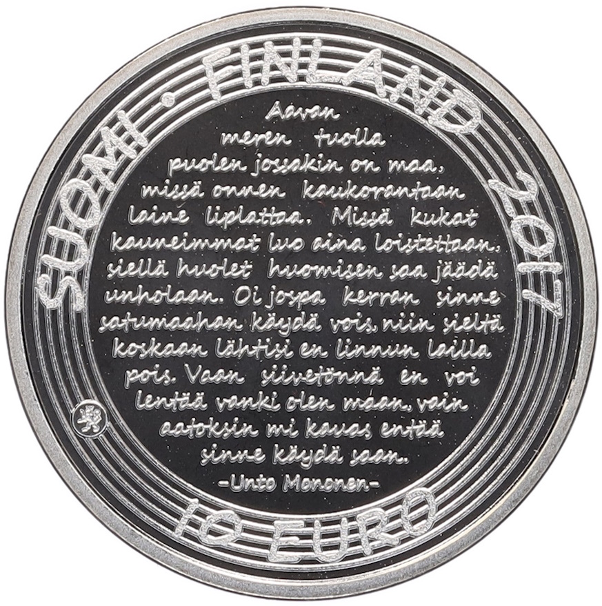 10 евро 2017 года Финляндия «Танго» — Фото №2